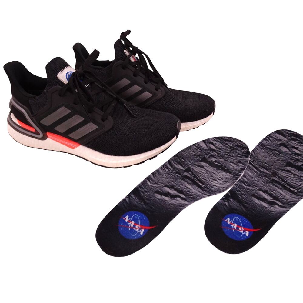 Womens Adidas NASA x Ultraboost 20 Size 8 ISS Artemis Woman on Moon Logo